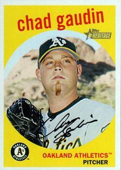 #401 Chad Gaudin - Oakland Athletics - 2008 Topps Heritage Baseball