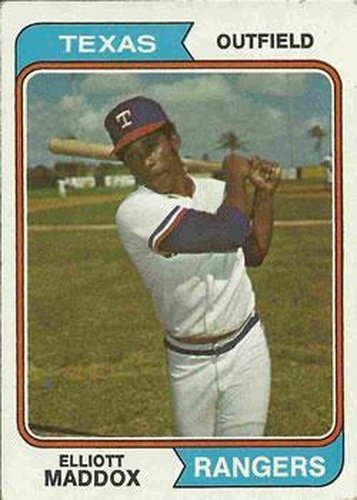 #401 Elliott Maddox - Texas Rangers - 1974 Topps Baseball