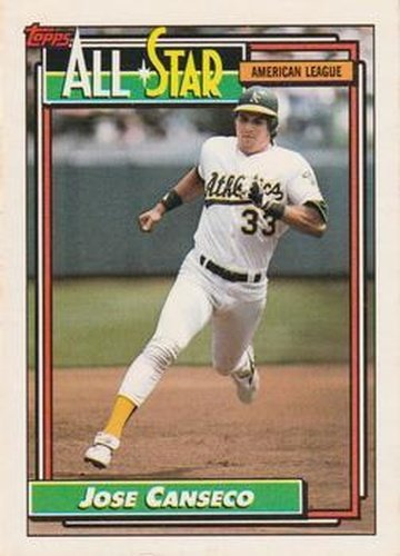 #401 Jose Canseco - Oakland Athletics - 1992 Topps Baseball