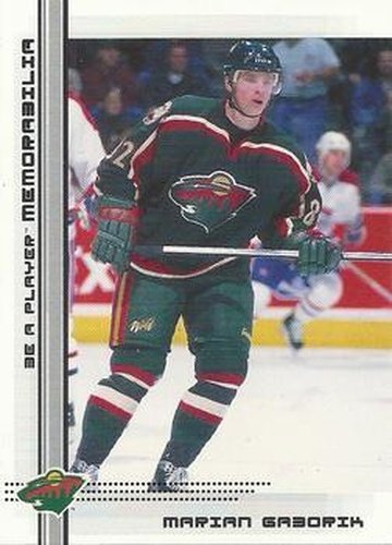 #401 Marian Gaborik - Minnesota Wild - 2000-01 Be a Player Memorabilia Hockey
