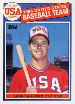 #401 Mark McGwire - USA - 1985 Topps Baseball