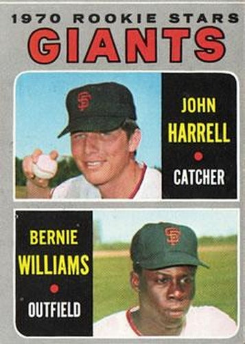 #401 Giants 1970 Rookie Stars John Harrell / Bernie Williams - San Francisco Giants - 1970 Topps Baseball