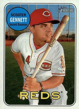 #401 Scooter Gennett - Cincinnati Reds - 2018 Topps Heritage Baseball