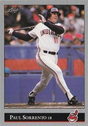 #401 Paul Sorrento - Cleveland Indians - 1992 Leaf Baseball