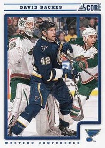 #401 David Backes - St. Louis Blues - 2012-13 Score Hockey