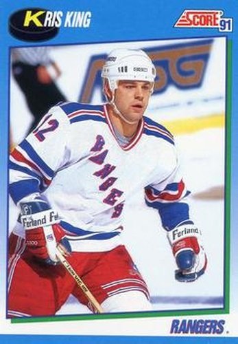 #402 Kris King - New York Rangers - 1991-92 Score Canadian Hockey