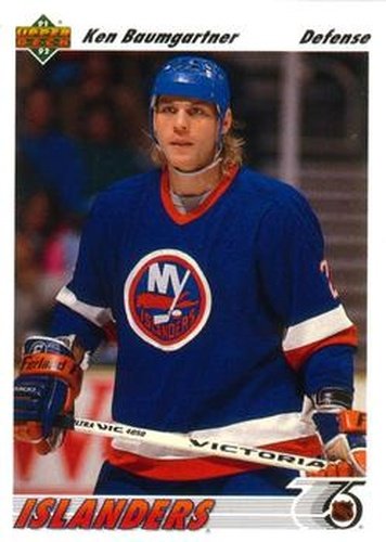 #402 Ken Baumgartner - New York Islanders - 1991-92 Upper Deck Hockey