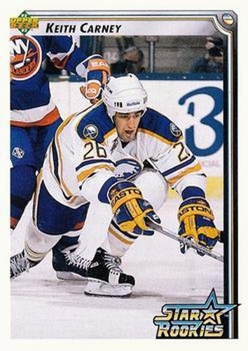 #402 Keith Carney - Buffalo Sabres - 1992-93 Upper Deck Hockey