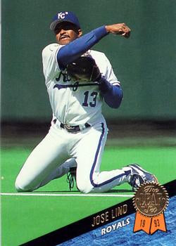 #402 Jose Lind - Kansas City Royals - 1993 Leaf Baseball