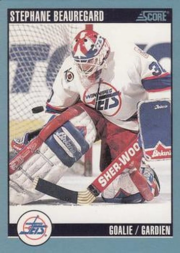 #402 Stephane Beauregard - Winnipeg Jets - 1992-93 Score Canadian Hockey