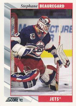 #402 Stephane Beauregard - Winnipeg Jets - 1992-93 Score USA Hockey