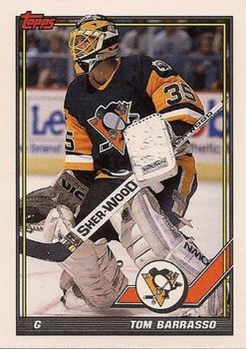 #402 Tom Barrasso - Pittsburgh Penguins - 1991-92 Topps Hockey