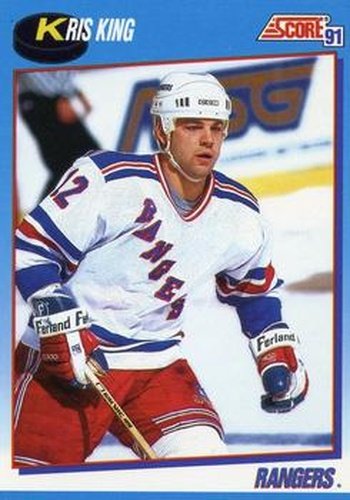 #402 Kris King - New York Rangers - 1991-92 Score Canadian Bilingual Hockey