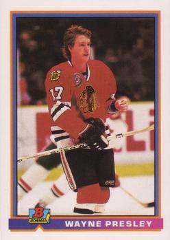 #402 Wayne Presley - Chicago Blackhawks - 1991-92 Bowman Hockey
