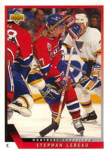 #402 Stephan Lebeau - Montreal Canadiens - 1993-94 Upper Deck Hockey