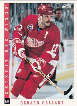 #402 Gerard Gallant - Detroit Red Wings - 1993-94 Score Canadian Hockey