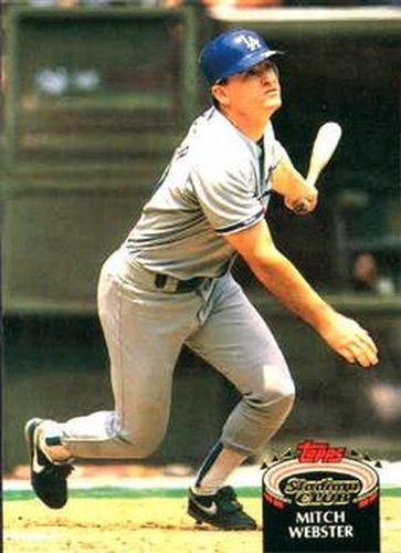 #403 Mitch Webster - Los Angeles Dodgers - 1992 Stadium Club Baseball