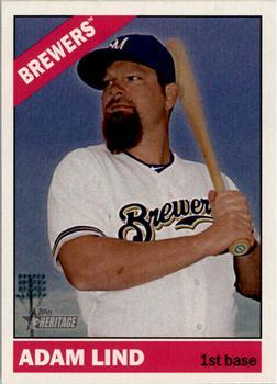 #403 Adam Lind - Milwaukee Brewers - 2015 Topps Heritage Baseball