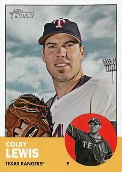 #403 Colby Lewis - Texas Rangers - 2012 Topps Heritage Baseball