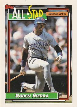 #403 Ruben Sierra - Texas Rangers - 1992 Topps Baseball
