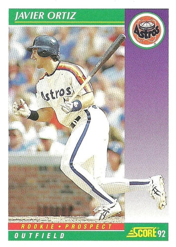 #403 Javier Ortiz - Houston Astros - 1992 Score Baseball