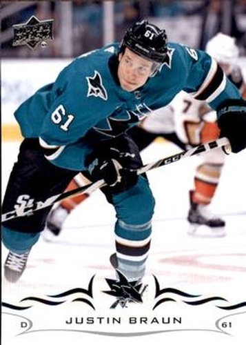 #403 Justin Braun - San Jose Sharks - 2018-19 Upper Deck Hockey