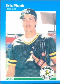 #403 Eric Plunk - Oakland Athletics - 1987 Fleer Baseball
