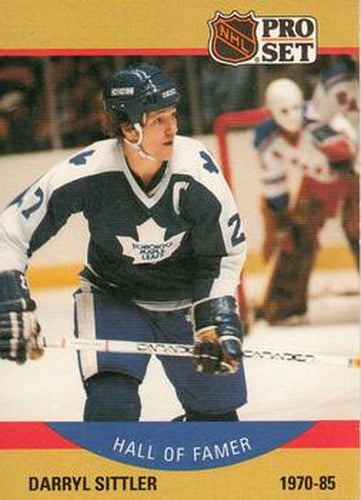 #404 Darryl Sittler - Toronto Maple Leafs - 1990-91 Pro Set Hockey