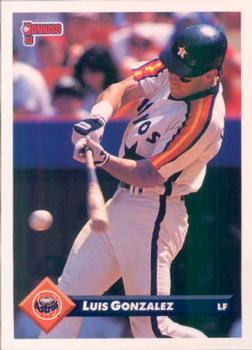 #404 Luis Gonzalez - Houston Astros - 1993 Donruss Baseball