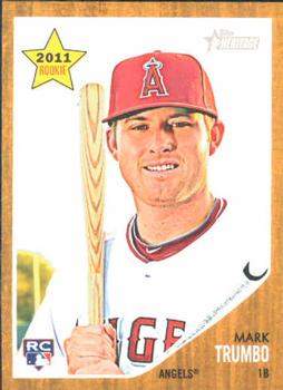 #404 Mark Trumbo - Los Angeles Angels - 2011 Topps Heritage Baseball
