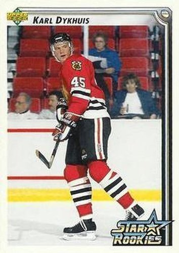 #404 Karl Dykhuis - Chicago Blackhawks - 1992-93 Upper Deck Hockey