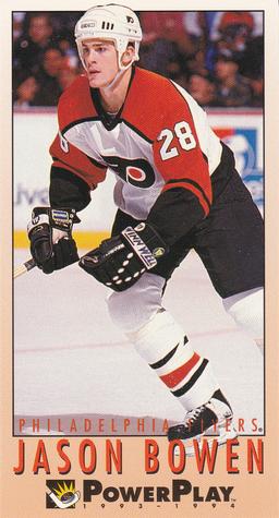 #404 Jason Bowen - Philadelphia Flyers - 1993-94 Fleer PowerPlay Hockey