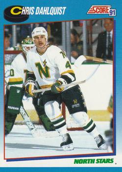 #404 Chris Dahlquist - Minnesota North Stars - 1991-92 Score Canadian Bilingual Hockey