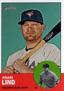 #404 Adam Lind - Toronto Blue Jays - 2012 Topps Heritage Baseball