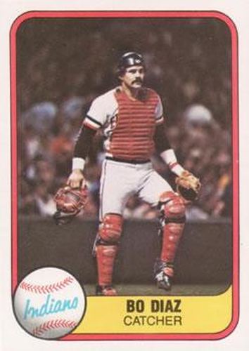#404 Bo Diaz - Cleveland Indians - 1981 Fleer Baseball