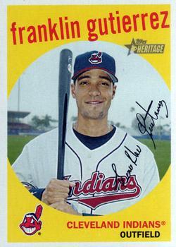 #404 Franklin Gutierrez - Cleveland Indians - 2008 Topps Heritage Baseball