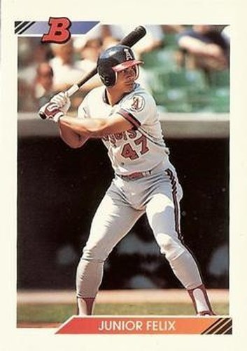 #404 Junior Felix - California Angels - 1992 Bowman Baseball