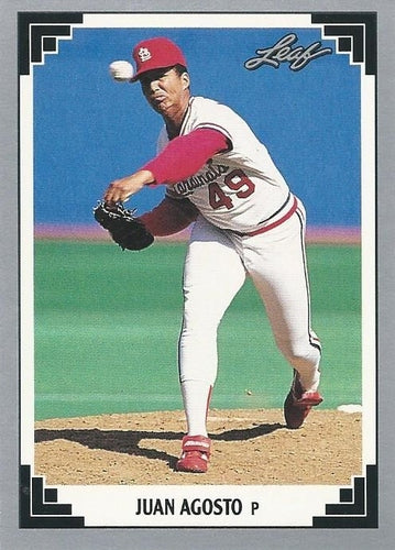 #404 Juan Agosto - St. Louis Cardinals - 1991 Leaf Baseball
