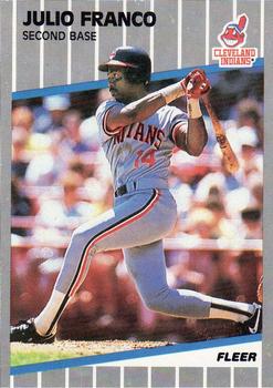 #404 Julio Franco - Cleveland Indians - 1989 Fleer Baseball