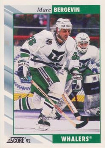 #404 Marc Bergevin - Hartford Whalers - 1992-93 Score USA Hockey