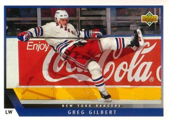 #404 Greg Gilbert - New York Rangers - 1993-94 Upper Deck Hockey