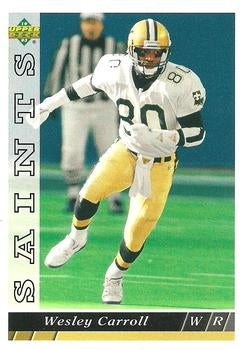 #404 Wesley Carroll - New Orleans Saints - 1993 Upper Deck Football