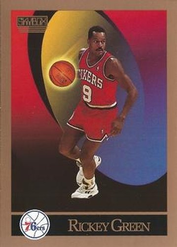 #404 Rickey Green - Philadelphia 76ers - 1990-91 SkyBox Basketball
