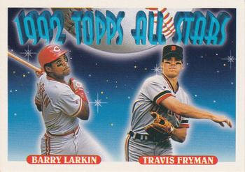 #404 Barry Larkin / Travis Fryman - Cincinnati Reds / Detroit Tigers - 1993 Topps Baseball