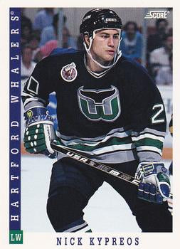 #404 Nick Kypreos - Hartford Whalers - 1993-94 Score Canadian Hockey