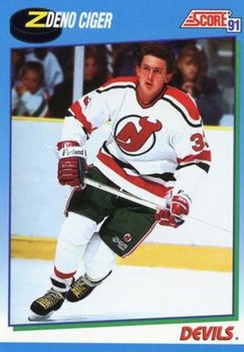 #405 Zdeno Ciger - New Jersey Devils - 1991-92 Score Canadian Hockey