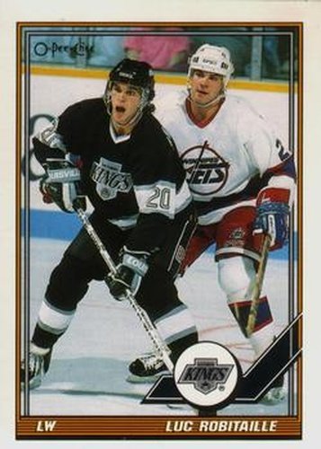 #405 Luc Robitaille - Los Angeles Kings - 1991-92 O-Pee-Chee Hockey