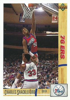 #405 Charles Shackleford - Philadelphia 76ers - 1991-92 Upper Deck Basketball