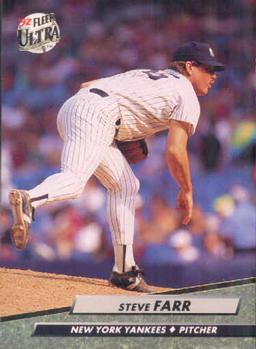 #405 Steve Farr - New York Yankees - 1992 Ultra Baseball