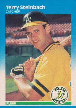 #405 Terry Steinbach - Oakland Athletics - 1987 Fleer Baseball